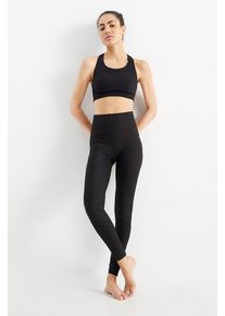 C&A Active C&A Funktions-Leggings-4 Way Stretch, Schwarz, Taille: XL