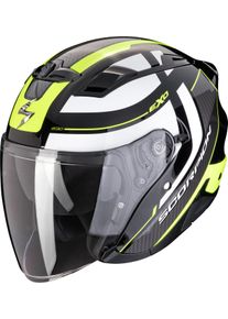 Scorpion EXO-230 PUL, open face helmet , color: Black/Neon-Yellow , size: M