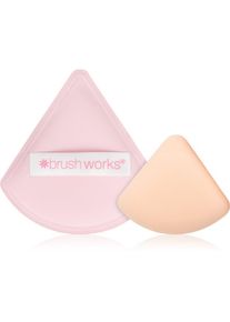 brushworks Triangular Powder Puff Duo Make-up Schuim Spons
