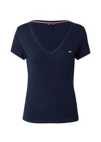 Tommy Jeans Dames Shirt 'ESSENTIAL' navy / rood / wit XS
