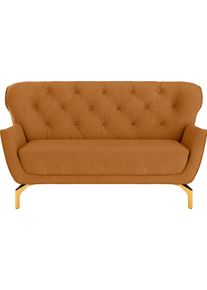 Sit & More sit&more 2-Sitzer »Orient 3 V«, inkl. 2 Zierkissen mit Strass-Stein, goldfarbene Metallfüße