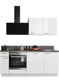 Express Küchen Express Küchen Küche »Scafa«, vormontiert, mit E-Geräten, Vollauszug, Soft-Close, Breite 200 cm