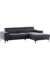 exxpo - sofa fashion Ecksofa »Ophelia«, 3 Kopfstützen, wahlweise Sitztiefenverstellung, frei im Raum stellbar