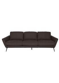 W.Schillig Big-Sofa »softy«, mit dekorativer Heftung im Sitz, Füße schwarz pulverbeschichtet