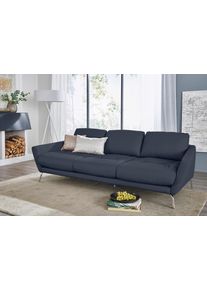 W.Schillig Big-Sofa »softy«, mit dekorativer Heftung im Sitz, Füße Chrom glänzend