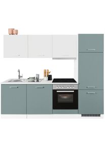 HELD MÖBEL HELD MÖBEL Küchenzeile »Visby«, mit E-Geräten, Breite 240 cm inkl. Kühlschrank und Geschirrspüler