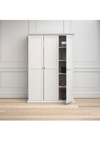 Home Affaire Drehtürenschrank »Paris«, Landhaus-Stil aus schönem Holzfurnier, Höhe 200,5 cm (3 türig)