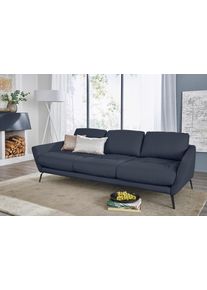 W.Schillig Big-Sofa »softy«, mit dekorativer Heftung im Sitz, Füße schwarz pulverbeschichtet