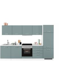 HELD MÖBEL HELD MÖBEL Küchenzeile »Visby«, mit E-Geräten, Breite 300 cm inkl. Kühlschrank und Geschirrspüler