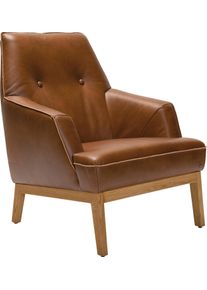 Tom Tailor HOME Sessel »COZY«, im Retrolook, mit Kedernaht und Knöpfung, Füße Eiche natur