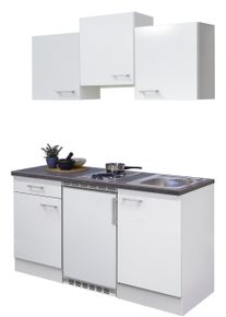 Flex-Well Küche »Lucca«, Breite 150,5 cm, mit Unterbau-Kühlschrank, Kochfeld und Spüle