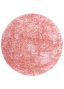 Home Affaire Hochflor-Teppich »Malin«, rund, Uni-Farben, leicht glänzend, besonders flauschig durch Mikrofaser