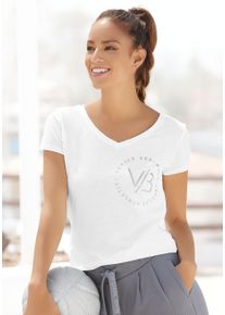 Venice Beach V-Shirt, mit Logoprint