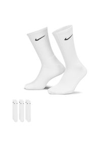 Chaussettes de training mi-mollet Nike Cushioned (3 paires) - Blanc