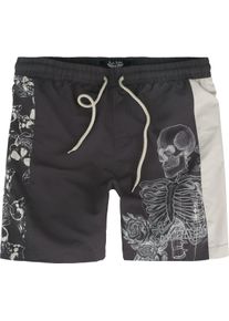Rock Rebel by EMP Swim Shorts With Skeleton Print Badeshorts dunkelgrau