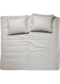 Damai Bettwäsche »Streifsatin«, (2 Tlg.), In Mako Satin Qualität, 100% Baumwolle, Bett- Und Kopfkissenbezug Mit Reißverschluss, Kühlende...