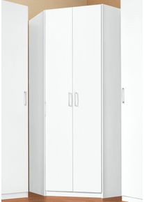 Priess Eckkleiderschrank »Bilbao« weiß, Größe H/T: 193 cm x 36 cm H/T: 193 cm x 36 cm , Eckschrank mit viel Stauraum