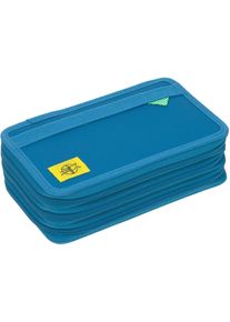 Lässig Lässig Federmäppchen »Unique, Triple, Blue«, Dreifach Mäppchen, Peta-Approved Vegan; Aus Recyceltem Material blau, Dreifach Mäppchen »Unique, blue«
