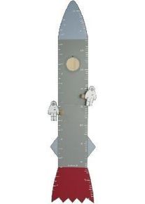 EVEREARTH® Messlatte »Rakete«, Mit Verstellbaren Astronauten, Fsc®- Schützt Wald - Weltweit grau , Messlatte »Rakete« aus Holz für kleine Astronauten