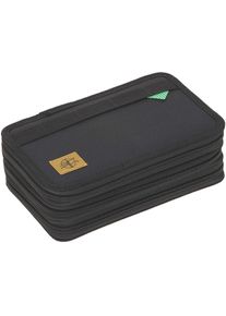 Lässig Lässig Federmäppchen »Unique, Triple, Black«, Aus Recycelten Pet-Flaschen schwarz, Dreifach Mäppchen »Unique, Black«