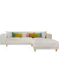 Andas Ecksofa »Maroon«, In Skandinavischem Design, Mit Losen Kissen beige, Größe B/H/T: 285 cm x 82 cm x 191 cm B/H/T: 285 cm x 82 cm x 191 cm...