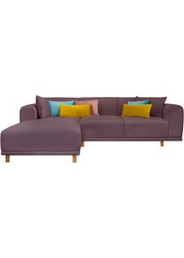 Andas Ecksofa »Maroon«, In Skandinavischem Design, Mit Losen Kissen lila, Größe B/H/T: 285 cm x 82 cm x 191 cm B/H/T: 285 cm x 82 cm x 191 cm...