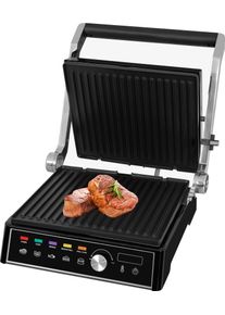 Gutfels Kontaktgrill »Kg 8101 Swi«, 2000 W grau, 2-in1-Gerät: als Kontakt- und Tischgrill verwendbar