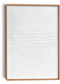 Reinders! Bild »Streifen« weiß, Größe B/H/T: 50 cm x 70 cm x 3 cm B/H/T: 50 cm x 70 cm x 3 cm , Handgefertigter skandinavischer Minimalismus