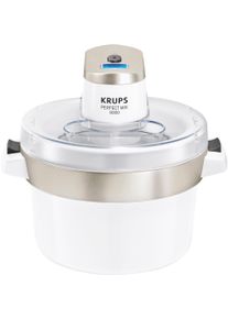 Krups Eismaschine »gvs241 Venice Perfect Mix«, 1,6 L, 6 W, 1,6l Kapazität Für 1l Eis, Ohne Kompressor, Inkl. Rezeptheft + Löffel beige, Eismaschine...