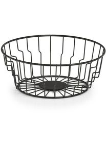 zeller Present Obstschale, 1 Tlg., Aus Metall, Ø 24 Cm, Höhe 9,5 Cm schwarz, Größe Ø 24 cm Ø 24 cm , Moderner Obstkorb