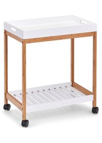 zeller Present Rollwagen »Bamboo«, Mit Zwei Ablagemöglichkeiten beige, Größe B/H/T: 55 cm x 62 cm x 34 cm B/H/T: 55 cm x 62 cm x 34 cm ,...