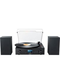 Kärcher Karcher Digitalradio (Dab+) »Mc 8000di«, (Bluetooth-Wlan Digitalradio (Dab+)-Ukw Mit Rds 20 W) schwarz, Schallplattenspieler mit 3 Geschwindigkeiten
