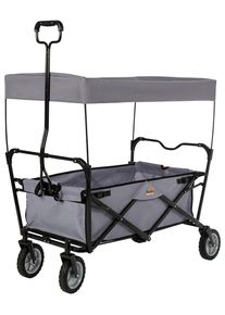 Pinolino® Bollerwagen »Paco« grau, Metallgestell schwarz lackiert mit Stoff in grau