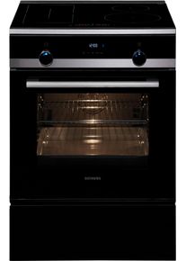 Siemens Induktions-Standherd »Hl9S5A340«, iq500, Hl9S5A340, Mit Teleskopauszug Nachrüstbar, Ecoclean schwarz, Energieeffizienzklasse A (A+++ bis D)