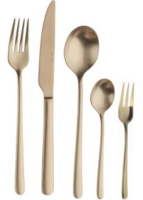 Andas Besteck-Set »Forset«, (Set, 20 Tlg.), Edelstahl 18/10, Optik Satiniert, 20-Teilig goldfarben 20 tlg. , Besteckgarnitur satiniert 20 Teilig