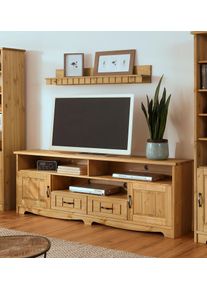 Home Affaire Lowboard »Trinidad«, Breite 194 Cm beige, Größe B/H/T: 193 cm x 70 cm x 37 cm B/H/T: 193 cm x 70 cm x 37 cm , Im Landhaus-Stil