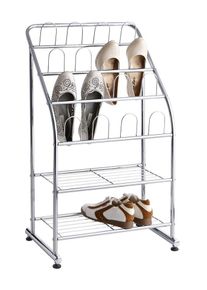 Inosign Schuhregal grau, Größe B/H/T: 50 cm x 80 cm x 33 cm B/H/T: 50 cm x 80 cm x 33 cm , Schuhregal aus Metall