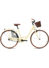 KS-Cycling Ks Cycling Cityrad »Zeeland«, 1 Gang beige, Größe 48 cm - 28 Zoll (71,12 cm), Aluminium-V-Brake vorne, Rücktrittbremse hinten