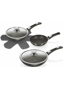 Genius Pfannen-Set »Bonafit Diamant Edition«, Keramik, (Set, 7 Tlg.), Induktion grau , Bratpfannen-Set von Genius