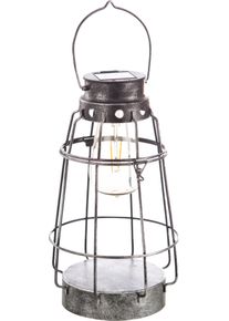 Nino Leuchten Led Solarleuchte »Vasere«, 1 Flammig-Flammig, Filament-Optik silberfarben, Größe Höhe: 21,5 cm 1 flammig , Solarlaterne mit Handgriff