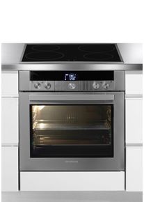 Grundig Induktions Herd-Set »Gehm 34201 X«, Gehm 34201 X, Gehm 34201 X, (Set), Animiertes Lc-Display silberfarben, Energieeffizienzklasse A+ (A+++...