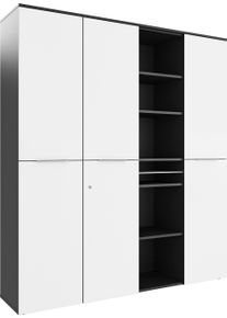 MAJA MÖBEL Maja Möbel Aktenschrank »Trendo«, Kratzfest Durch Melaminharzbeschichtung grau, Größe B/H/T: 176,4 cm x 198 cm x 42,3 cm B/H/T: 176,4 cm x 198 cm x...