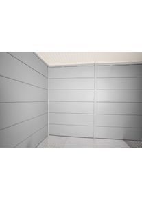 Wolff Gartenhaus-Innenwand grau, Größe B: 224 cm B: 224 cm , Verzinktes, pulverbeschichtetes und Metall