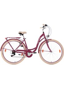 KS-Cycling Ks Cycling Cityrad »Balloon«, 6 Gang, Shimano, Tourney Rd-Tz 50 Schaltwerk, Kettenschaltung lila, Größe 48 cm - 28 Zoll (71,12 cm),...