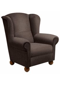 Max Winzer® Ohrensessel »Malmö«, Inklusive Hocker braun, Größe B/H/T: 90 cm x 100 cm x 89 cm Struktur Struktur, In 3 Bezugsqualitäten lieferbar
