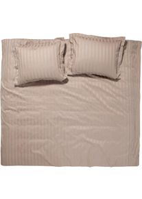 Damai Bettwäsche »Streifsatin«, (2 Tlg.), In Mako Satin Qualität, 100% Baumwolle, Bett- Und Kopfkissenbezug Mit Reißverschluss, Kühlende...