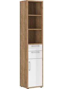 MAJA MÖBEL Maja Möbel Aktenschrank »Homebase«, Breite 47,2 Cm weiß, Größe B/H/T: 47,2 cm x 221,5 cm x 40,1 cm B/H/T: 47,2 cm x 221,5 cm x 40,1 cm , Metallgriffe