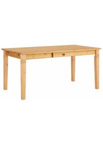Home Affaire Esstisch, Wahlweise Mit Schublade beige, Größe B/H/T: 140 cm x 75 cm x 90 cm B/H/T: 140 cm x 75 cm x 90 cm fsc, Esstisch im Landhaus-Stil