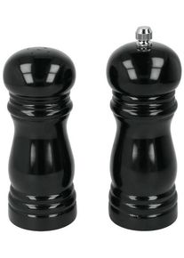 Metaltex Gewürzmühle » »Rubberwood«« schwarz , Set: 1 Gewürzmühle, 1 Salzstreuer