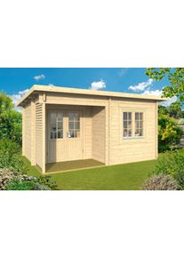 Wolff Gartenhaus »Cordoba 44-A Klassik« beige Fußboden im Gartenhaus , Aus naturbelassenem Fichtenholz